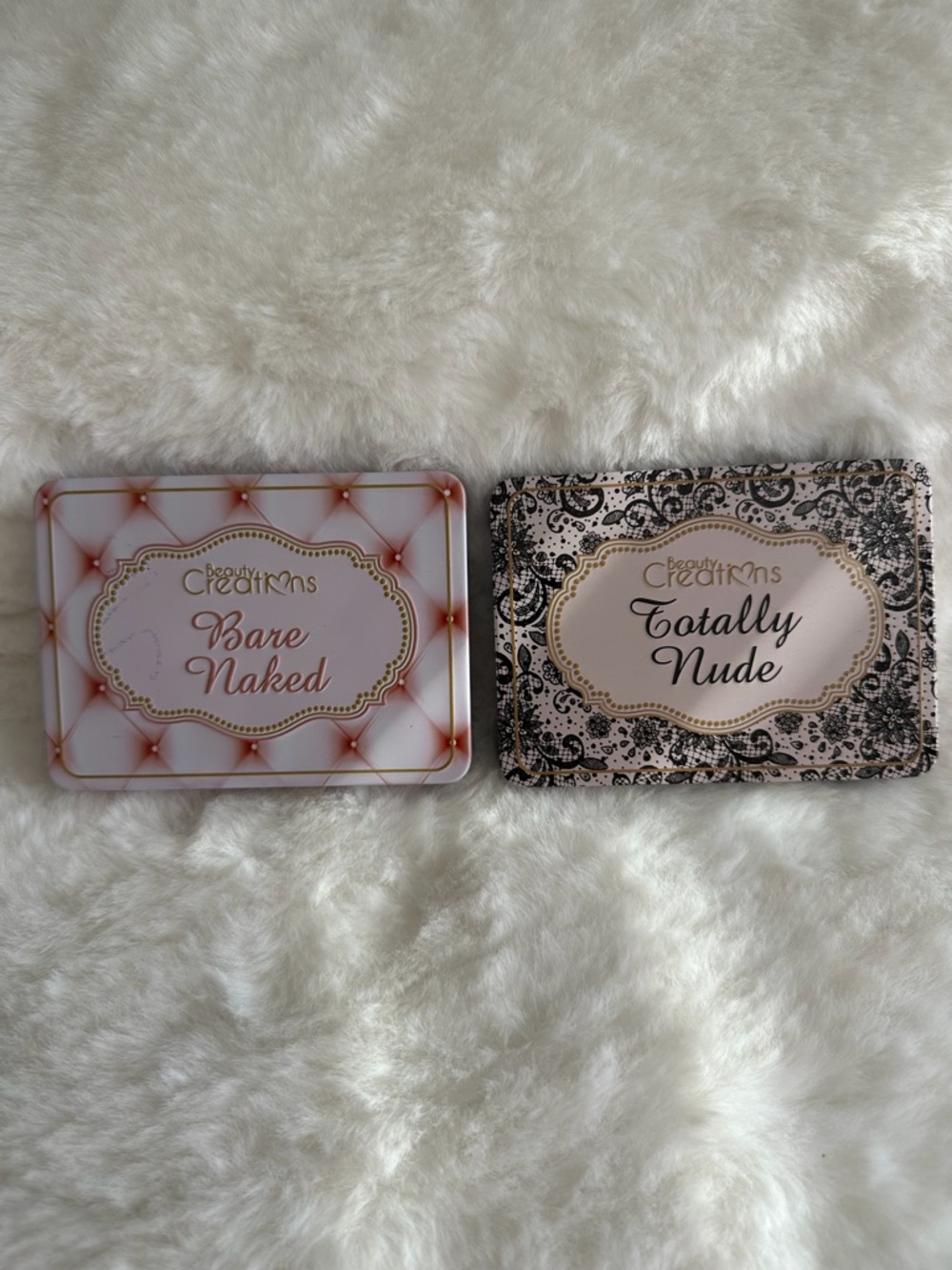 Beauty Creations Pink & Beige Bare Naked and Totally Nude Eyeshadow Duo